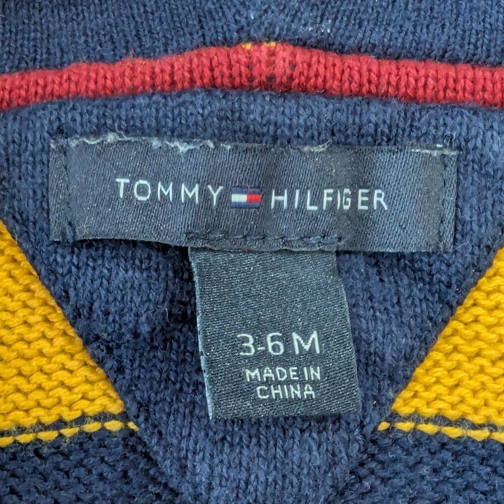Tommy Hilfiger Toddler Navy and Yellow Full Zip Hoodie - Picture 5 of 13